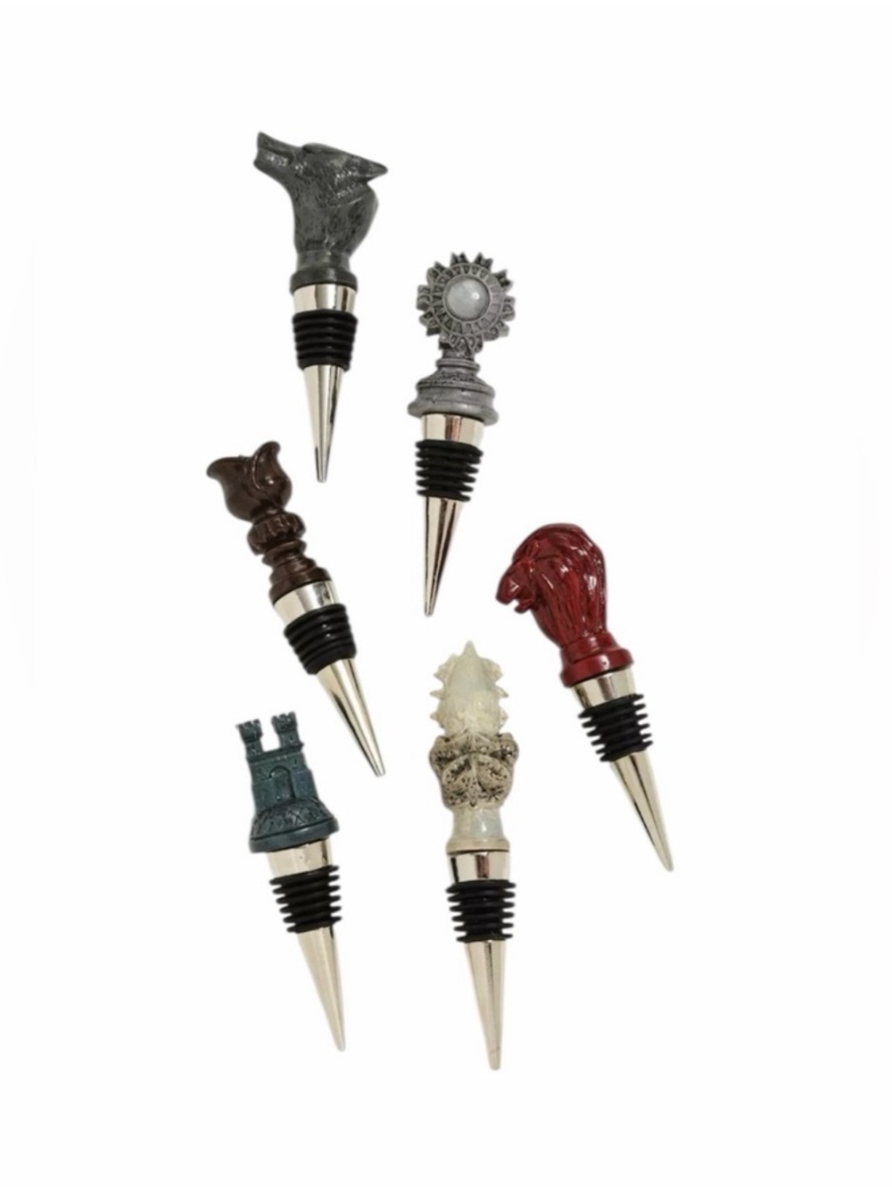 Factory Entertainment Game of Thrones- House of Sigil Wine Stoppers (Set of 6) - Picture 6 of 6